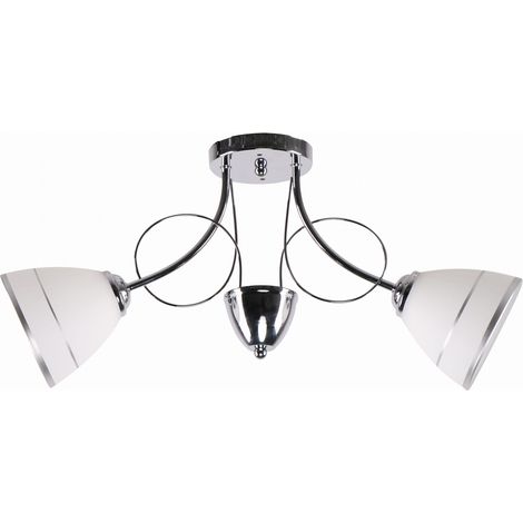 Plafoniera Candellux Elotte 2xE27 40W bianco/cromo (1/3)