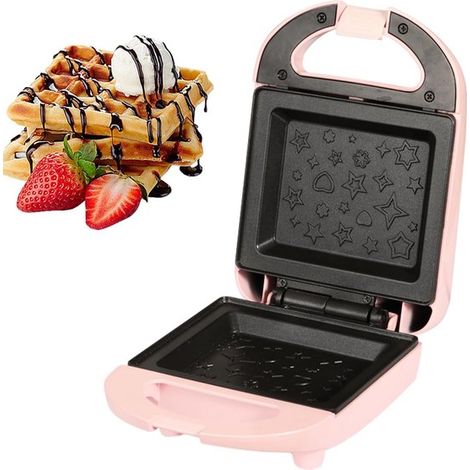 Küchenmaschine – Rosa Panini-Grill – 600 W – Kompaktes Design – Antihaftbeschichtung – Geeignet für Sandwiches und gegrillten Käse (1/5)