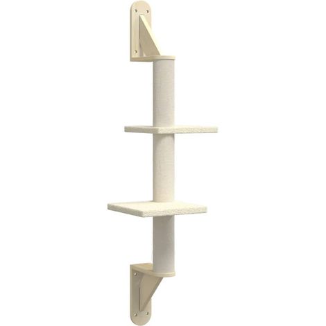 Árbol rascador para gatos de pared crema 108 cm vidaXL