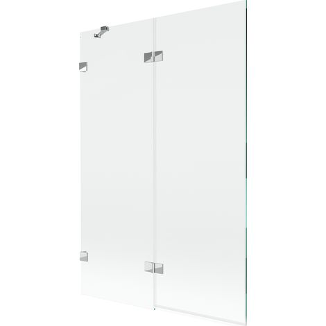 Mexen Lunar paravento da vasca a 2 ante sinistro 120 x 150 cm, trasparente, cromo - 897-120-100-01-00-L (1/5)