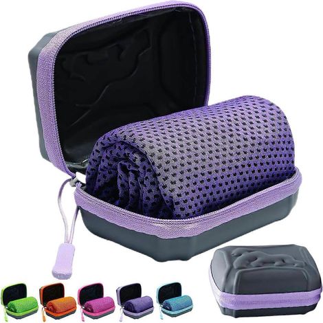 Serviette rafraîchissante nuque et visage séchage rapide respirante pour le sport avec boîte de rangement (1/5)