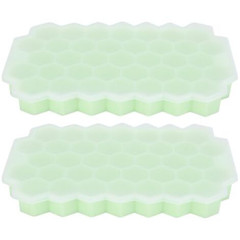 Flexible Silikon-Eiswürfelform mit Deckel – 37 Fächer für selbstgemachte Eiswürfel – Multifunktionales Küchenaccessoire (1/5)