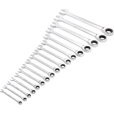 Draper 17-Piece HI-TORQ® Metric Ratchet Spanner Set (Model 27691) – High-Quality Ratcheting Combination Wrench Set