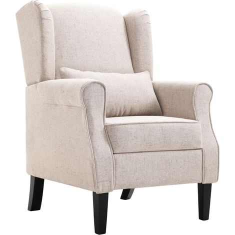 Fauteuil Beige Tissu Kiza (1/5)