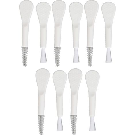 5 Brosse de Nettoyage Blanche pour Aides Auditives et Oreillettes, Lot de 5 Manches Blancs pour Nettoyage des Écouteurs (1/5)