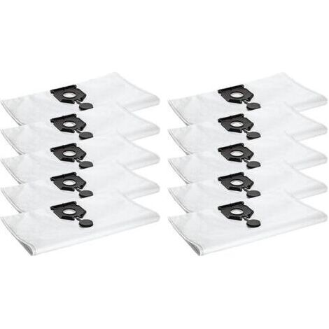 Lot de 10 sacs à poussière compatibles avec l'aspirateur Karcher 2.889-154.0 NT 30/30 L 30L NT 30/ Ap Te L NT 30/ Ap L 30L EU2613 - Pièces de rechange (lot de 10)