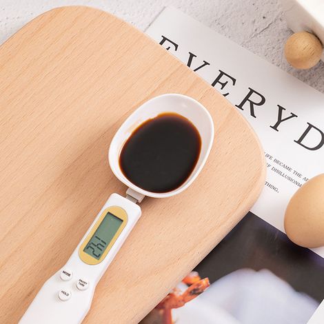 Cuillère doseuse électronique de 500 g pour ingrédients alimentaires, balance en grammes, blanche (1/5)