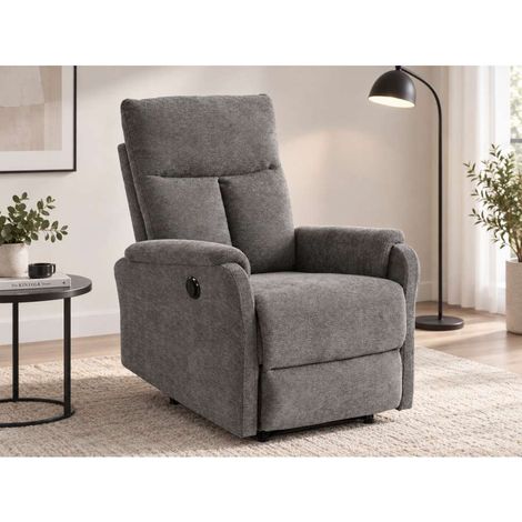 Alba Poltrona Relax Elettrica Grigio Scuro 75x89x101 cm Reclinabile (1/5)