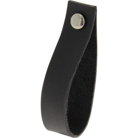 Bouton/tirette cuir Cadap - Noir