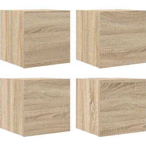 Muebles de salón de pared 4 uds roble Sonoma 30,5x30x30 cm vidaXL (1/5)