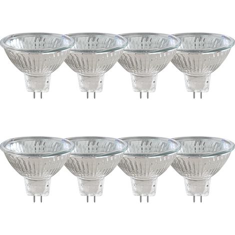 Pack de 8 Ampoules Halogènes Réflecteur GU5.3 20W 12V, Dimmable Projecteur, Spot Halogène MR16, 210LM, Blanc Chaud 2700K, 36 °Faisceaux, Base à 2 Broches, Lampe à Réflecteur (1/5)