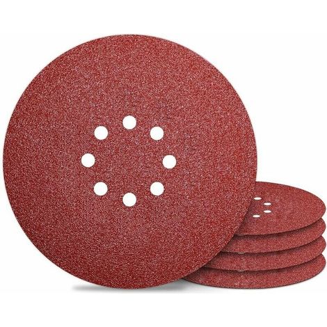 Sanding Disc 225 mm 8 Hole Sanding Discs 80 Grit for Wall Sander Sandpaper 50 PCS (1/5)