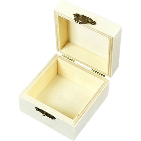 Boîte à bijoux en bois avec couvercle, coffret rangement pour bijoux et accessoires (1/5)