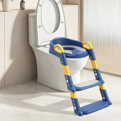 Abattant de toilette pour enfant avec escalier, réglable en hauteur (1/5)