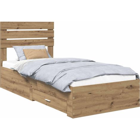 Maison Exclusive - Bettgestell mit Schubladen mit Kopfteil Holzwe