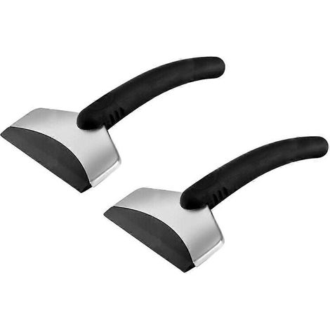 2-teiliges Set Auto-Windschutzscheiben-Schneekratzer-Eisschaufel-Fensterreinigungswerkzeug-2pcs-Black (1/2)