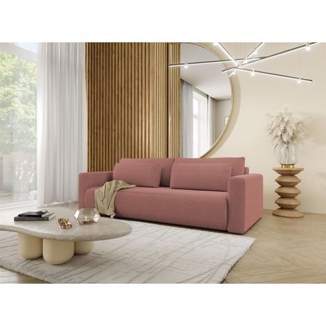 Sofa 3-Sitzer mit Schlaffunktion CHAIRA Stoff Curio Rose (1/5)
