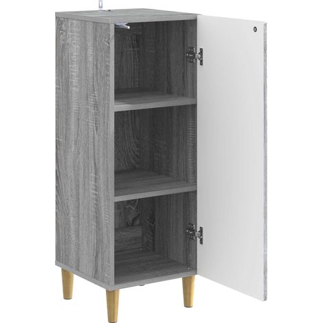 Sideboard/Anrichte/Buffet Grau Sonoma 33 x 34,5 x 90 cm Holzwerkstoff LXWW383728 (1/5)