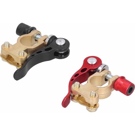 2 connecteurs de batterie à déconnexion rapide pour 12V 6V 24V, pinces de borne coupe-circuit, idéal bateau UTV tracteur, lot de 2 (1/5)