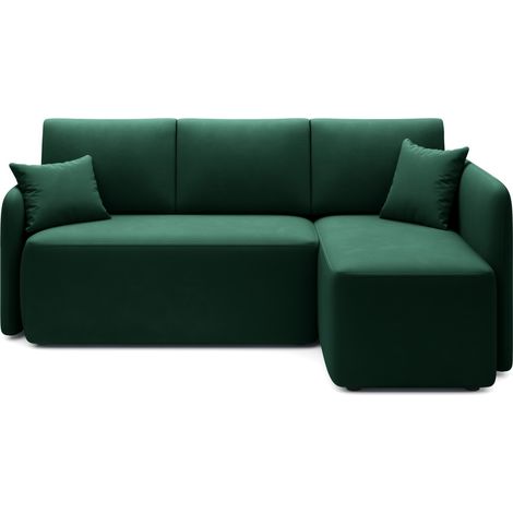 Canapé d'angle collection HEDSON coloris Vert émeraude (1/4)