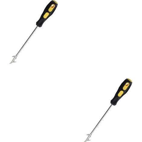 Gancho de limpieza para coche de 2 piezas, resistente y de color negro, que reduce el desgaste y el ruido. (1/2)