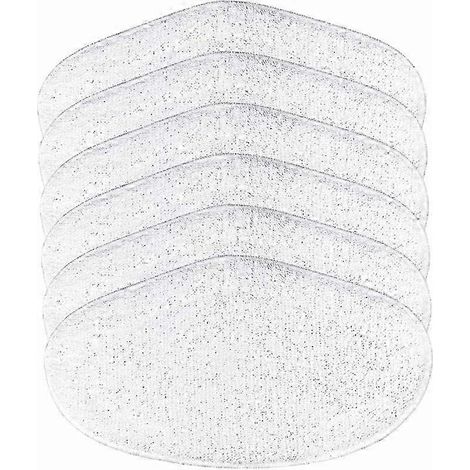 Lot de 6 balais réutilisables pour Vaporetto, brosses de rechange PAEU0332, lavables, Polti Vapor (1/5)
