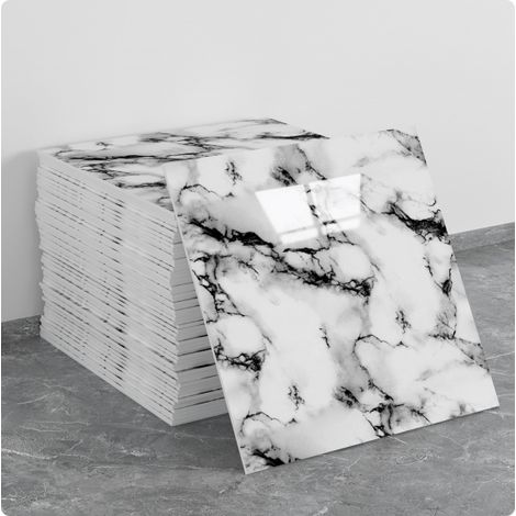 (10 Stück, 30×30 cm, Q082) Selbstklebende Wandaufkleber für Fliesen, Marmorstruktur, Wanddekoration, PET-Material, geeignet für Küchen, Badezimmer, Kamine und Waschküchen.
