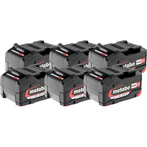Pack mit 6 Batterien METABO 18V 5,2 Ah LI (1/2)