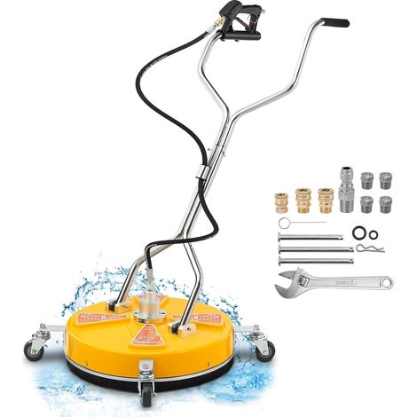 Nettoyeur de Surface Haute Pression avec Double Poignée, 50 cm  Accessoire de Nettoyeur Haute Pression avec 4 Roues, Nettoyeur Terrasse, Idéal pour Allée, Trottoir et Patio, 310 bar (1/5)
