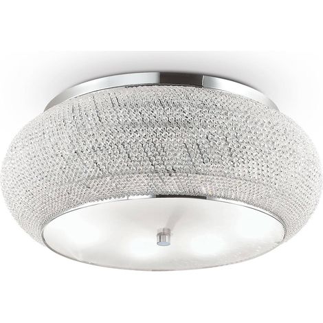 Ideal Lux Pasha' - Lámpara de techo de 14 luces Cromado