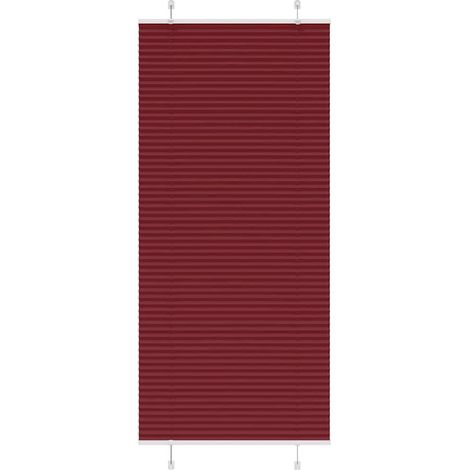 Plissee Bordeauxrot 95x200 cm Stoffbreite 94,4 cm Polyester