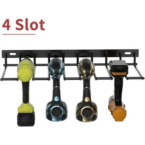 Organisateur mural pour outils électriques, 4 emplacements, porte-outils pour garage, abri à outils, 43 x 19 x 5 cm,1pc (1/4)