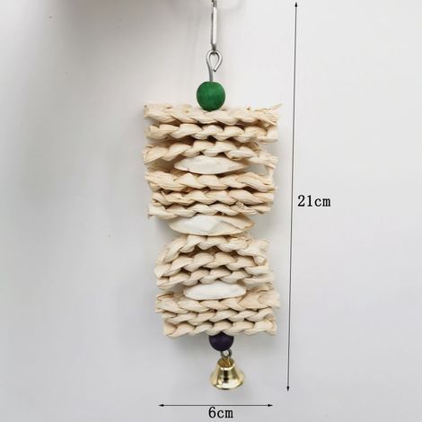 Jouets à mâcher pour oiseaux, jouets à mâcher pour cage de perroquet, perles en bois colorées en écorce de maïs, jouets de divertissement pour petits et moyens perroquets (1/5)