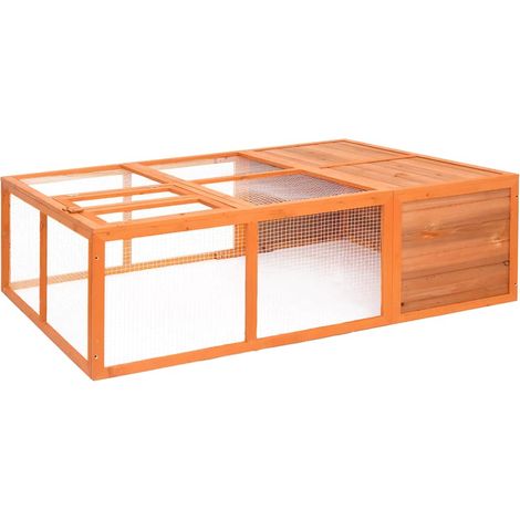 Garten-Tierkäfig 150x100x50 cm Massivholz Tanne