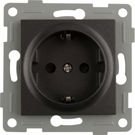 enchufe onlex socket base 16a 250v graphite fácil instalación