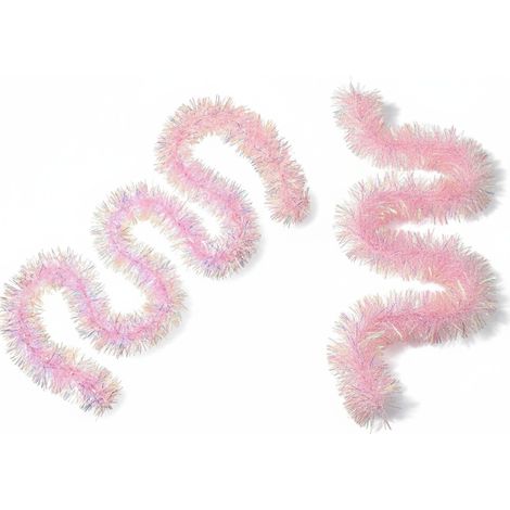Guirlande décorative rose de Noël – lot de 2, 2 m x 9 cm, à souple à plier (1/5)