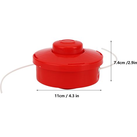 Tête de coupe débroussailleuse pour tondeuse gazon pièce détachée couleur rouge nylon outil jardin (1/5)