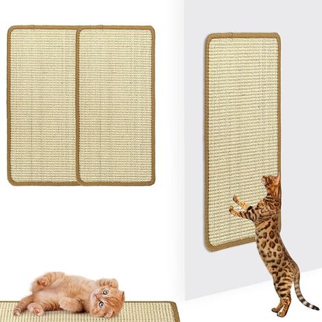 Griffoir Chat Tapis à Gratter en Sisal Tapis de Sol pour Chat protège Tapis et Canapés 50 x 25 cm Beige (1/5)