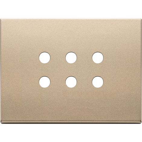 VIMAR - 22693.RN.88 Placca 3Mx6 Tondo oro satinato
