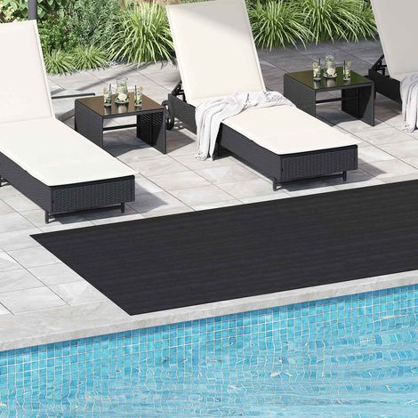 vidaXL Tapis de sol Noir 1,5 x 4 m Caoutchouc (1/5)