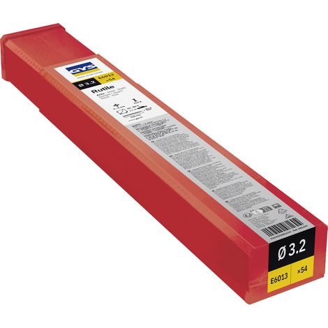 GYS Rutil E6013 - Ø 3,2 mm Schweißelektroden 54 St. (Ø x L) 3.2 mm x 350 mm 80 - 130 A