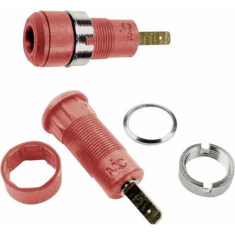 Connecteur pour laboratoire Stäubli Douille banane Ø de la broche: 2 mm SLB2-F2,8 65.9098-22 rouge 1 pc(s) (1/2)