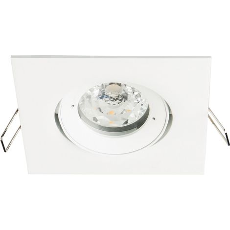 Spot BE BEST DESIGN GU10 carré orientable, blanc mat IP65 - EUROPOLE - 246544 (1/3)