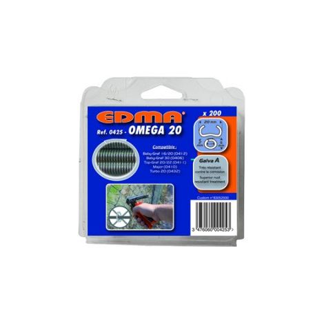 Agrafes OMEGA 20 GALVA A selon norme 1024-2 boite de 200 Edma (1/3)