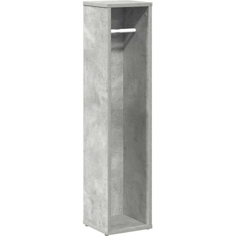 Maison Exclusive - Meuble de salle de bain avec porte-rouleau gris béton 20,5 x 20 x 90 cm