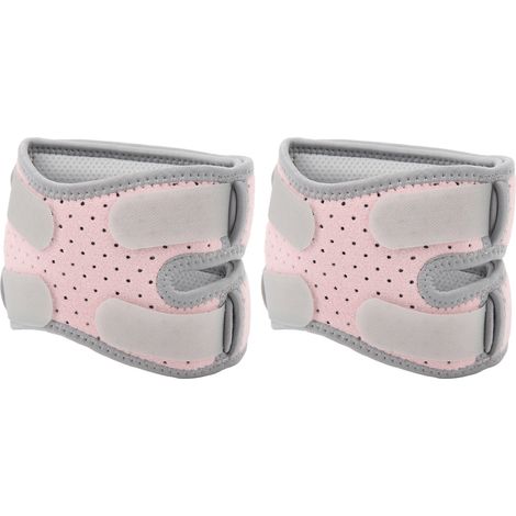 Genouillères de sport roses (1 paire) avec soutien du tendon rotulien, protection articulaire pour hommes et femmes (course à pied, tennis). (1/5)