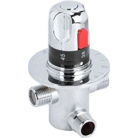 Miscelatore termostatico, XU, G1/2, anti-trabocco, termostato, temperatura dell'acqua regolabile, facile da usare --Crezuo