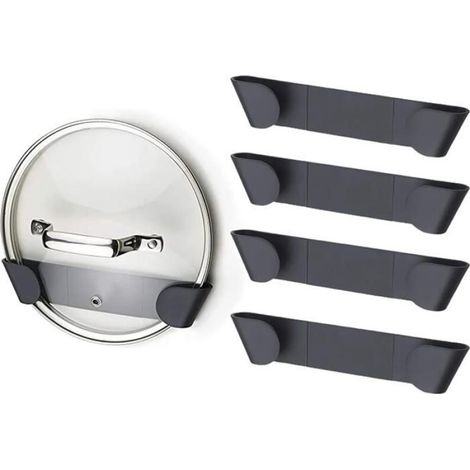 beautugulu Support couvercles casseroles 4 pièces pour couvercles jusqu'à 24cm 3,5x18,8x2cm HxLxP placards tiroirs (1/5)