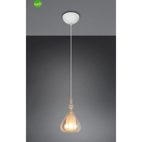 Lampada a sospensione Aldea Trio Lighting 1x E14 in vetro ambrato (1/5)