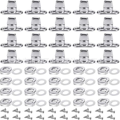 20 juegos de cierres giratorios para velas con ojales redondos: cierre robusto de aleación de zinc，ideal para toldos y lonas de barcos (1/5)